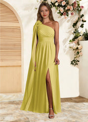 Augday Lancaster A-Line One Shoulder Chiffon Dress