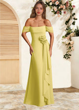 Augday Amherst A-Line Off the Shoulder Chiffon Dress
