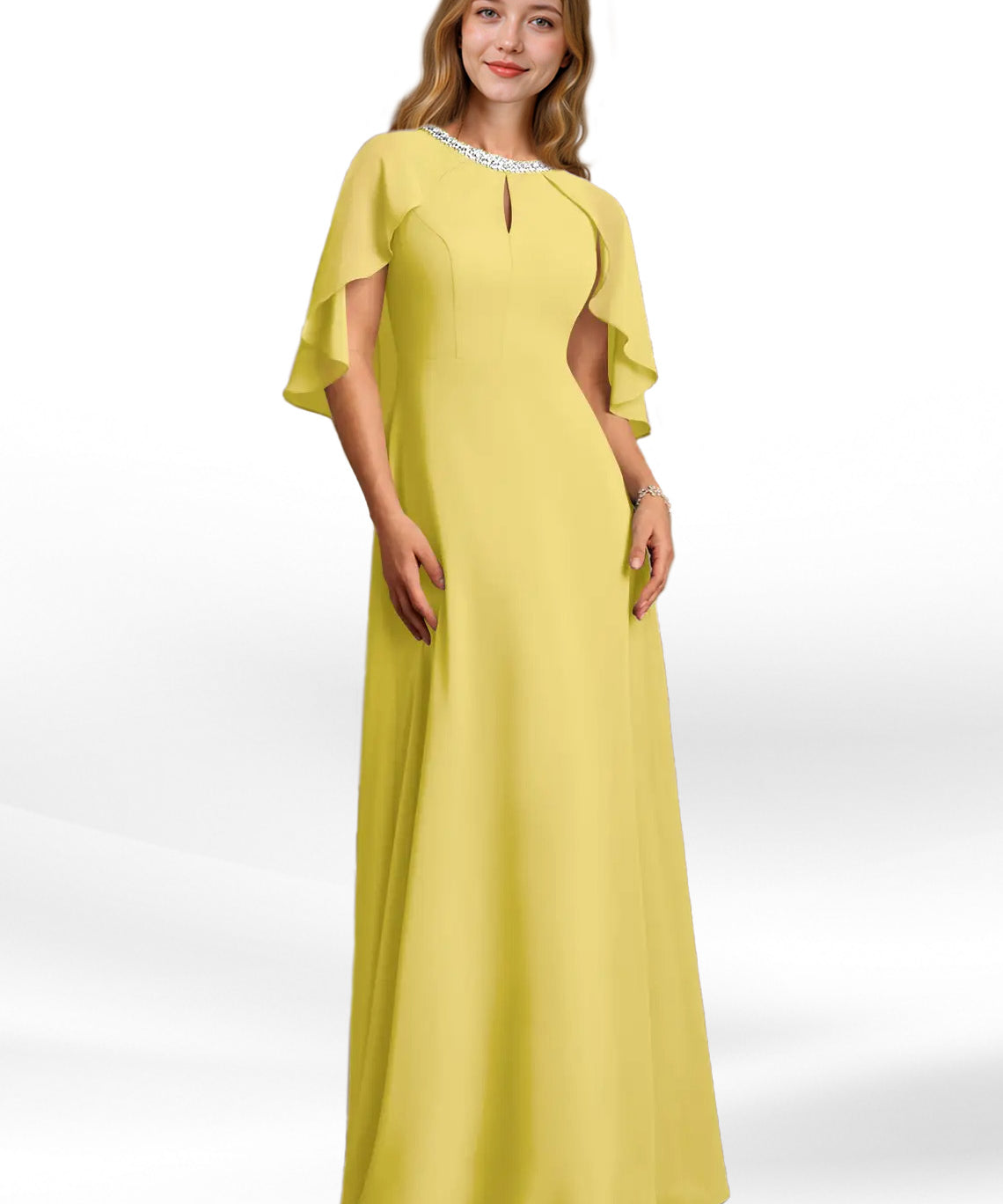 Augday Winnifred A-Line Beaded Chiffon Dress