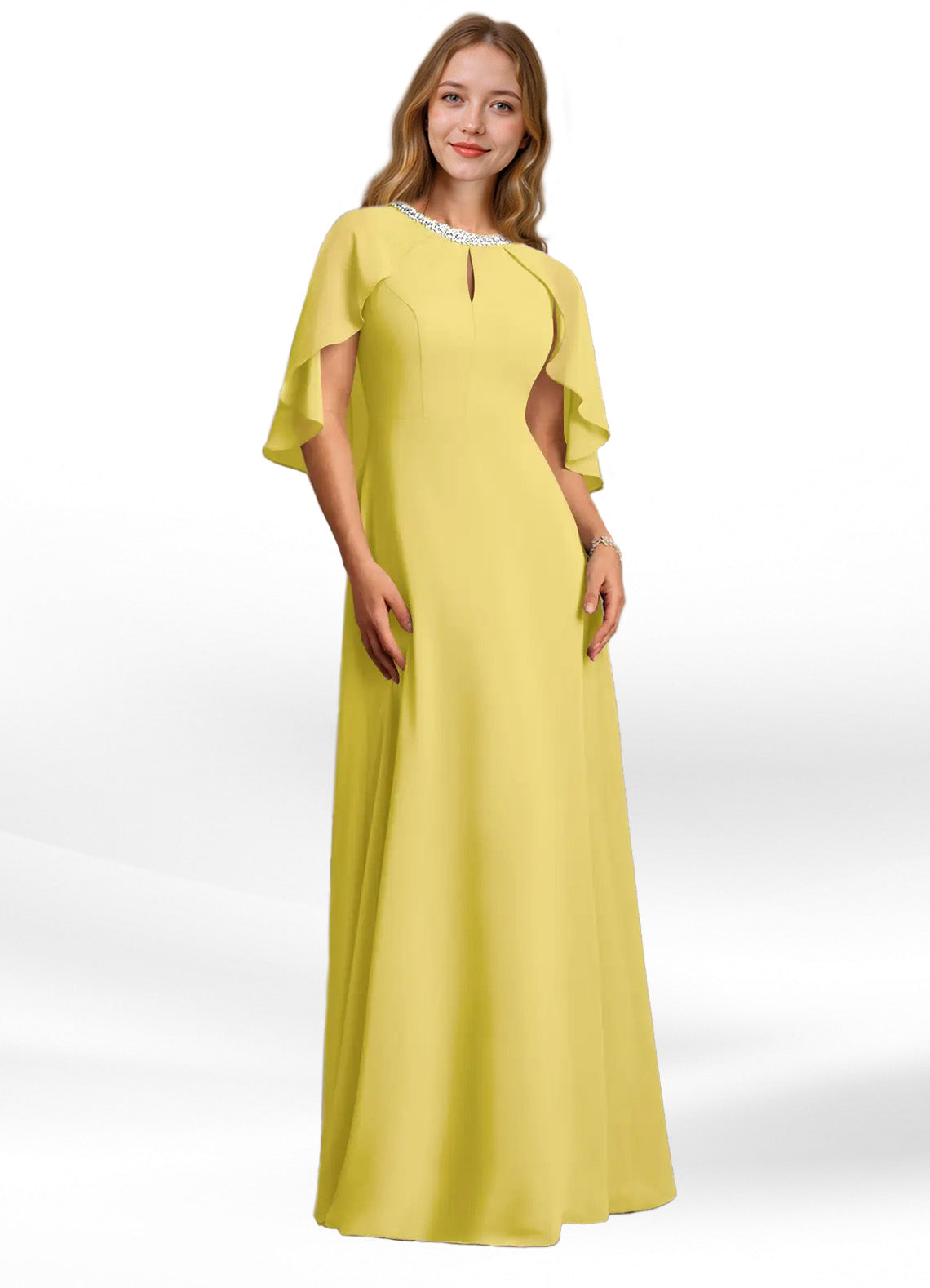 Augday Winnifred A-Line Beaded Chiffon Dress