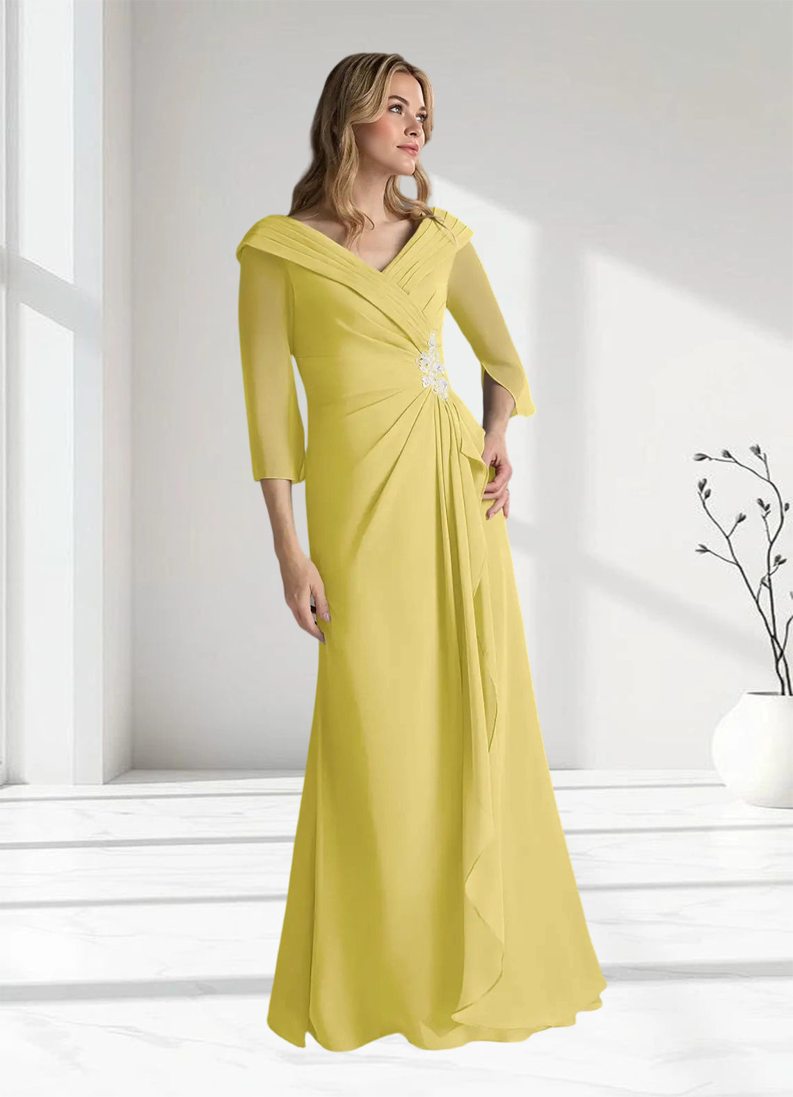 Augday Jaycee A-Line Chiffon Dress