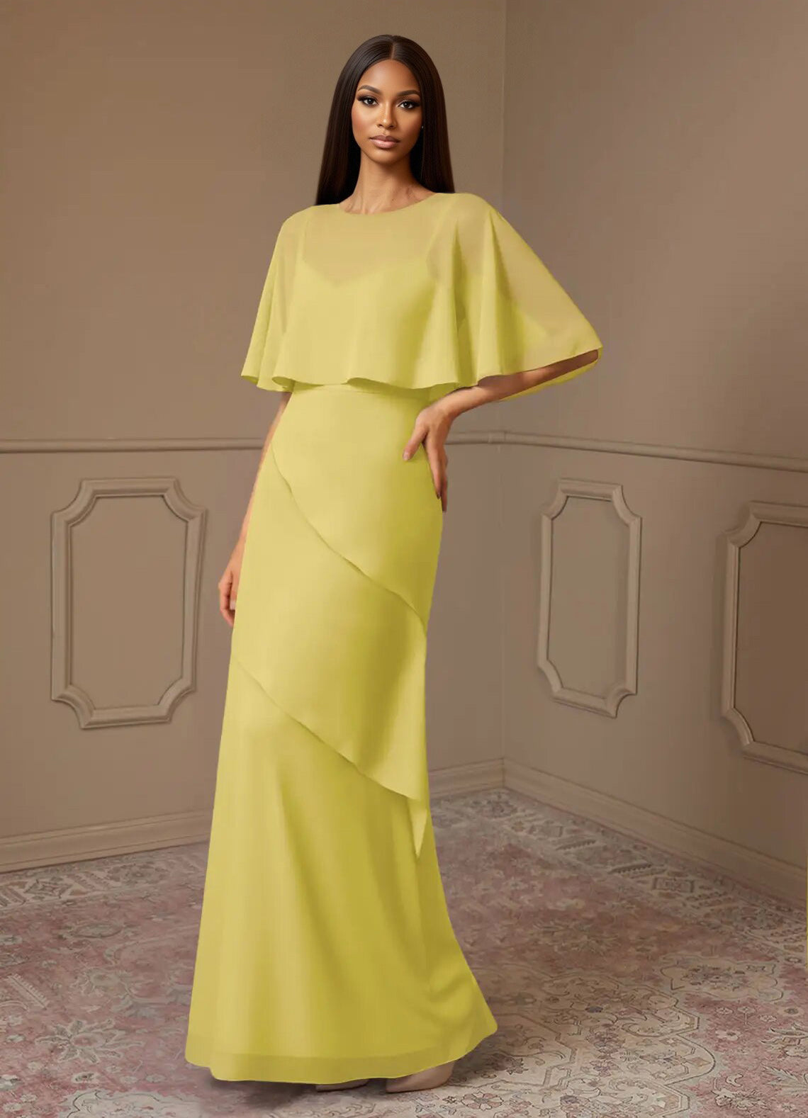 Augday Bowie A-Line Chiffon Dress