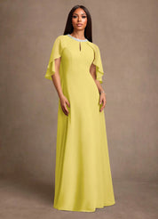 Augday Winnifred A-Line Beaded Chiffon Dress
