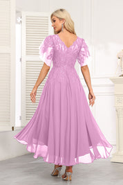 Augday Chiffon Lace Sequins Mother of the Bridesmaid Dresses