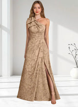 Augday Easton Ball-Gown One Shoulder Floral Burnout Dress