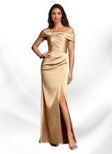 Augday Altonia Mermaid Off the Shoulder Stretch Satin Dress