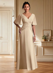 Augday Milliat A-Line Lace Chiffon Dress
