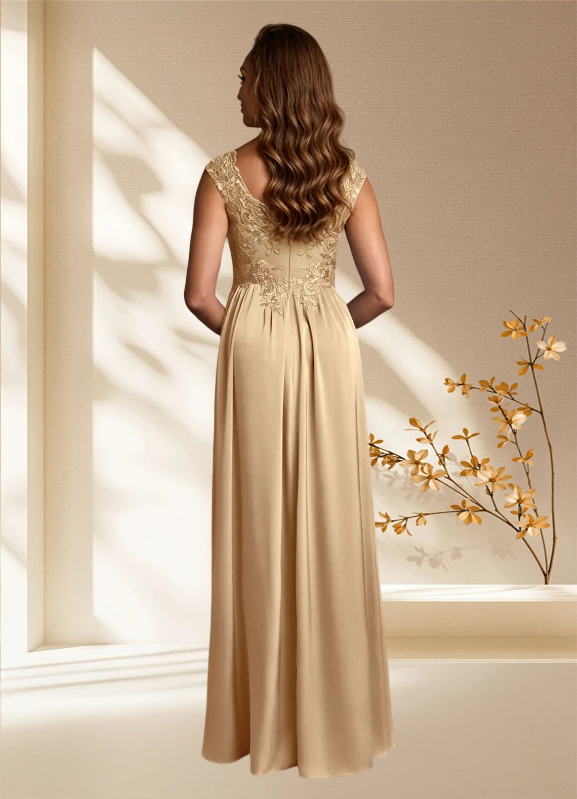 Augday Amethyst A-Line Lace Dress