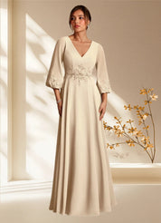 Augday Yorba A-Line Lace Chiffon Dress