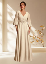 Augday Yorba A-Line Lace Chiffon Dress