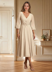 Augday Ana A-Line Lace Chiffon Dress