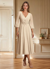 Augday Ana A-Line Lace Chiffon Dress