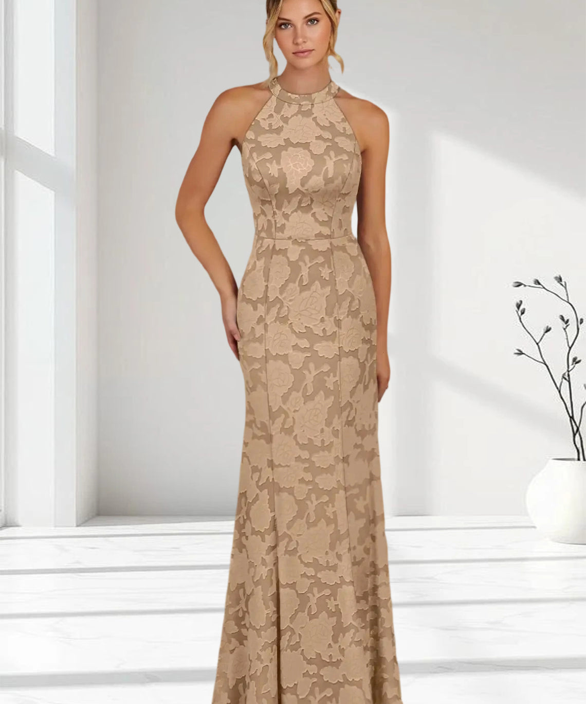 Augday Tyra Mermaid Floral Burnout Dress