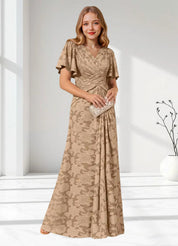 Augday Emmeline Pleated Floral Burnout Dress