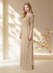 Augday Calanthe A-Line Scoop Chiffon Dress