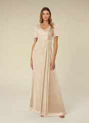 Augday Bessie A-Line Pleated Mesh Dress