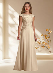 Augday Christi A-Line Lace Chiffon Dress