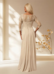 Augday Calanthe A-Line Scoop Chiffon Dress