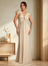 Augday Louella Pleated Chiffon Dress