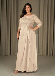 Augday Calanthe A-Line Scoop Chiffon Dress Plus Size
