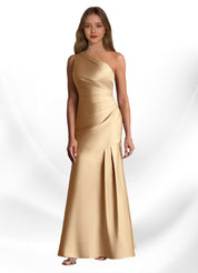 Augday Haifa Mermaid One Shoulder Stretch Satin Dress