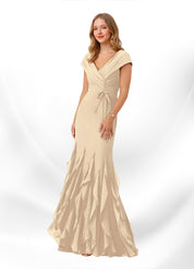 Augday Bailora Mermaid Ruched Chiffon Dress
