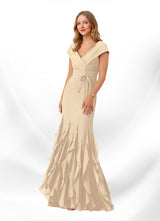 Augday Bailora Mermaid Ruched Chiffon Dress