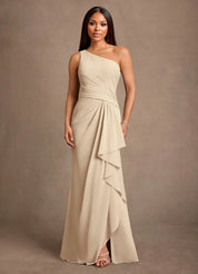 Augday Floy Sheath One Shoulder Chiffon Dress