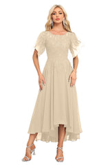 Augday Chiffon Lace Sequins Mother of the Bridesmaid Dresses