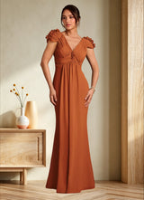 Augday Louella Pleated Chiffon Dress