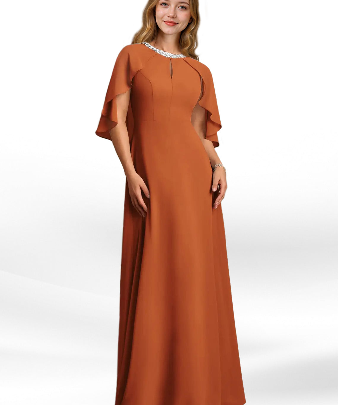 Augday Winnifred A-Line Beaded Chiffon Dress