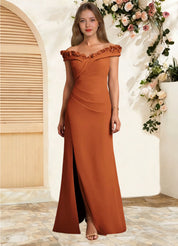 Augday Jettie Sheath Pleated Chiffon Dress