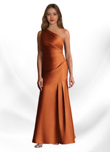 Augday Haifa Mermaid One Shoulder Stretch Satin Dress