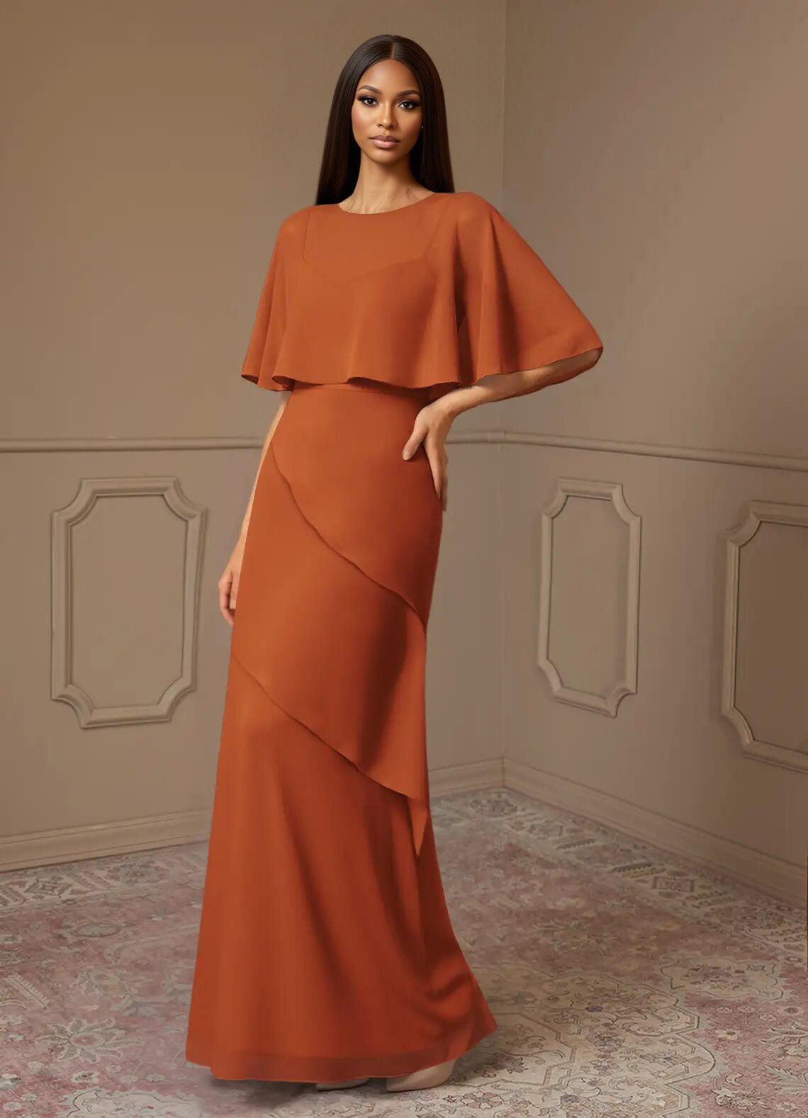 Augday Bowie A-Line Chiffon Dress