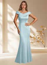Augday Aberdeen Sheath Pleated Stretch Satin Dress