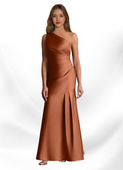 Augday Haifa Mermaid One Shoulder Stretch Satin Dress