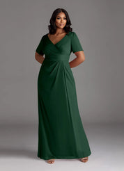 Augday Bessie A-Line Pleated Mesh Dress Plus Size