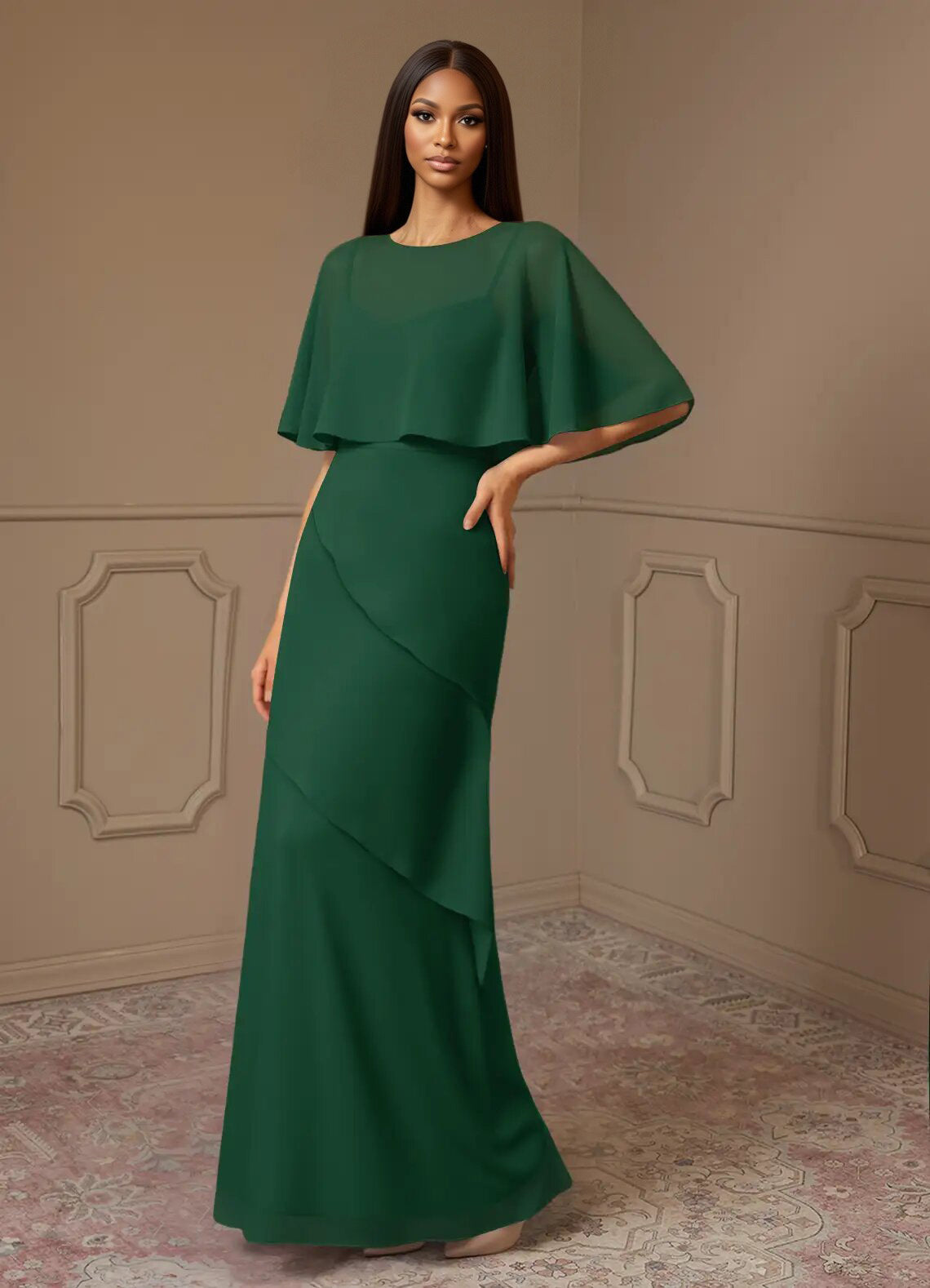 Augday Bowie A-Line Chiffon Dress