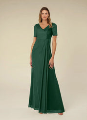 Augday Bessie A-Line Pleated Mesh Dress
