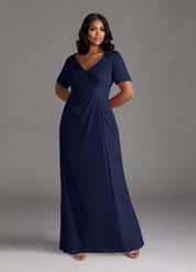 Augday Bessie A-Line Pleated Mesh Dress Plus Size