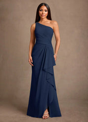 Augday Floy Sheath One Shoulder Chiffon Dress