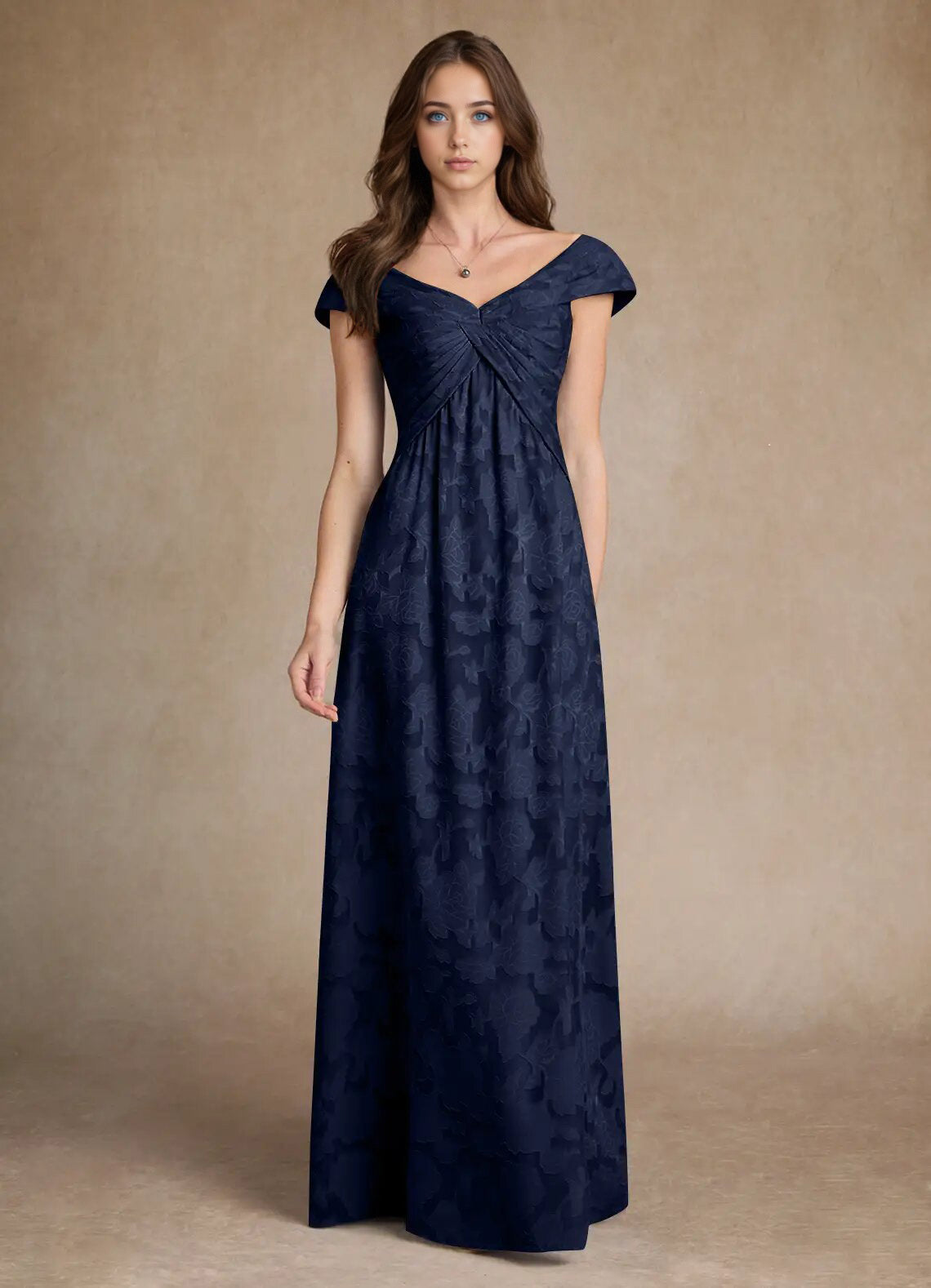 Augday Myrtle A-Line Pleated Floral Burnout Dress