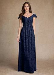 Augday Myrtle A-Line Pleated Floral Burnout Dress