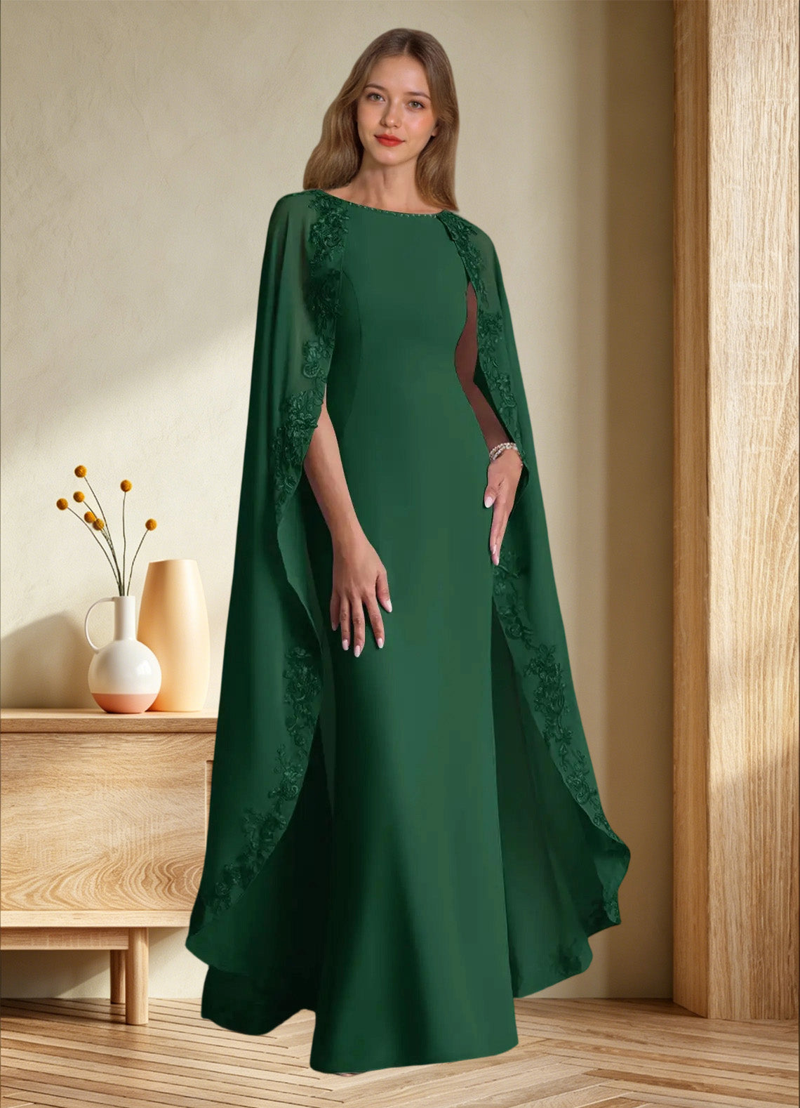 Augday Artemisia Sheath Lace Chiffon Dress