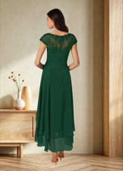 Augday Shonda Lace Chiffon Dress