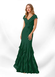 Augday Bailora Mermaid Ruched Chiffon Dress