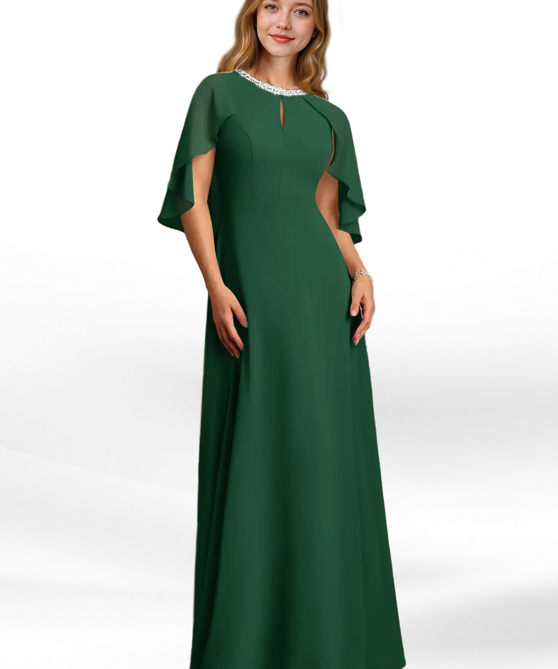 Augday Winnifred A-Line Beaded Chiffon Dress