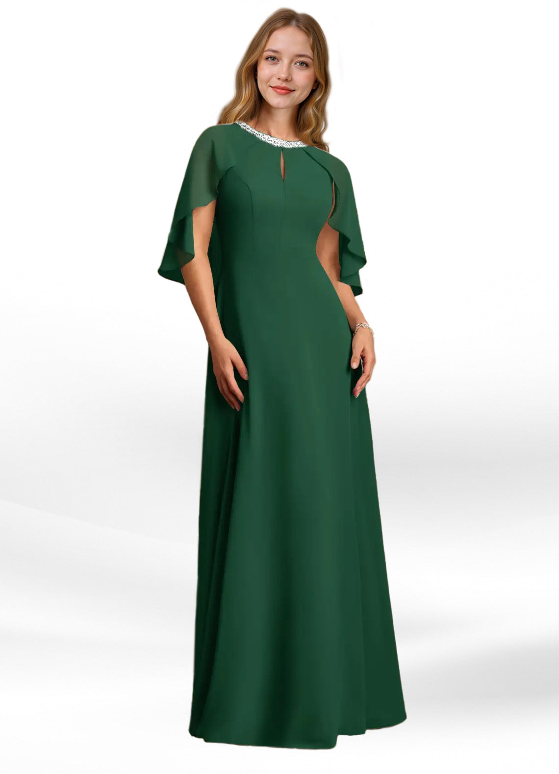Augday Winnifred A-Line Beaded Chiffon Dress