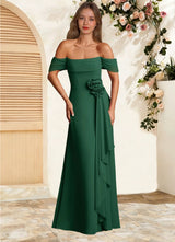 Augday Amherst A-Line Off the Shoulder Chiffon Dress