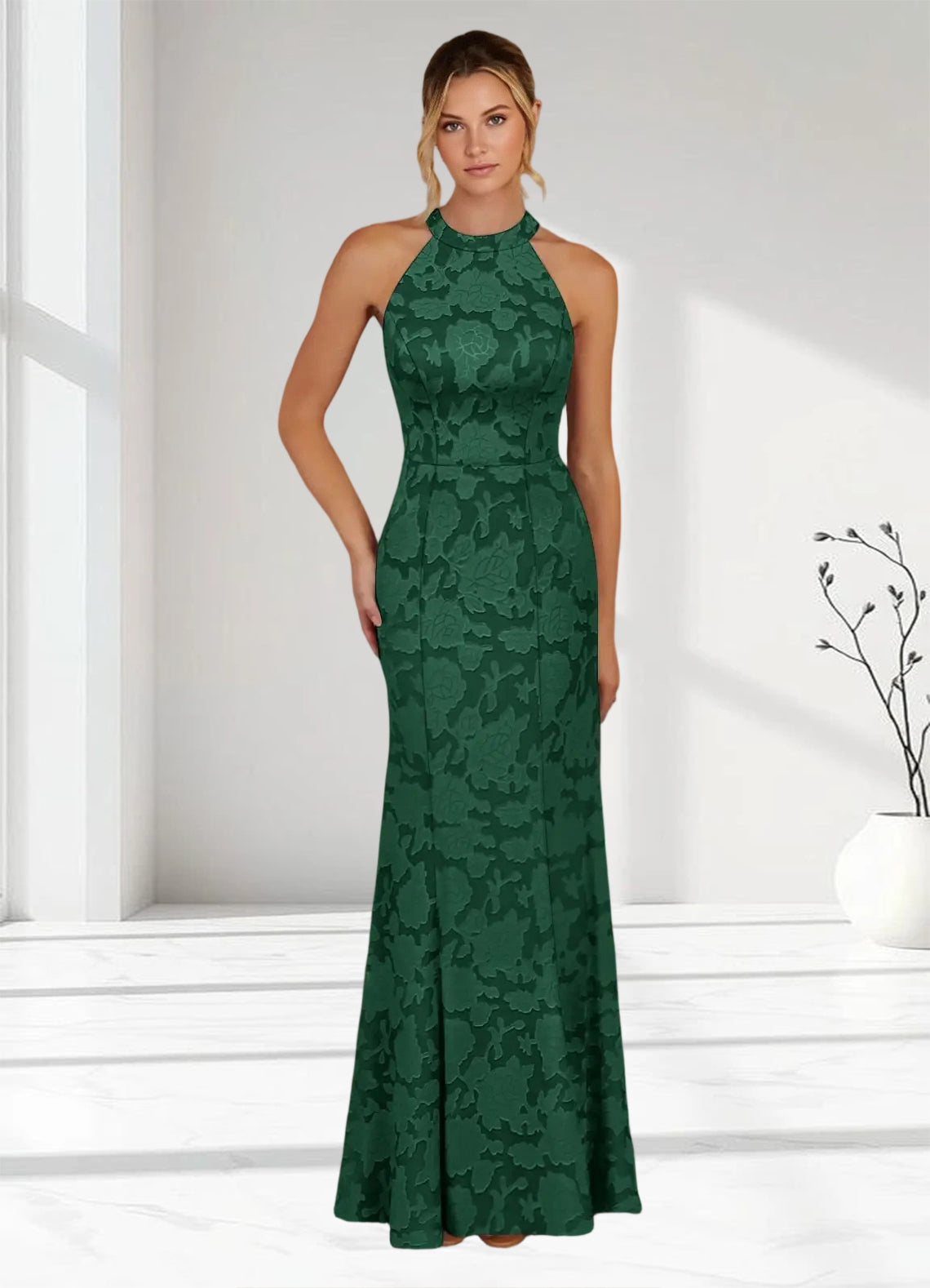 Augday Tyra Mermaid Floral Burnout Dress